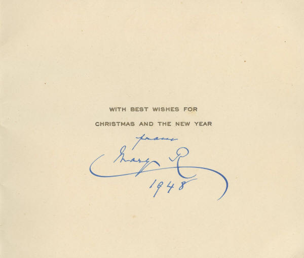 autograph 1011903 1948 christmas card from britain s queen mary