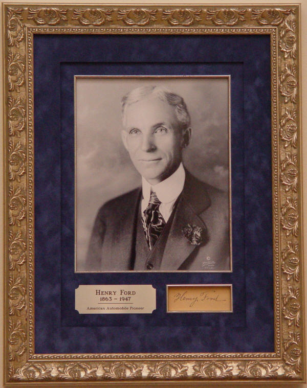 Henry Ford Autograph Reprint On Genuine Original Period 1910s 3X5 Card 