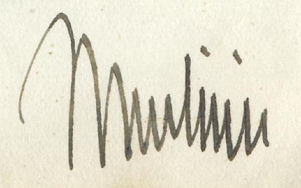 Image result for mussolini autograph
