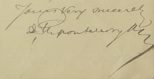 J Pierpont Morgan Autograph
